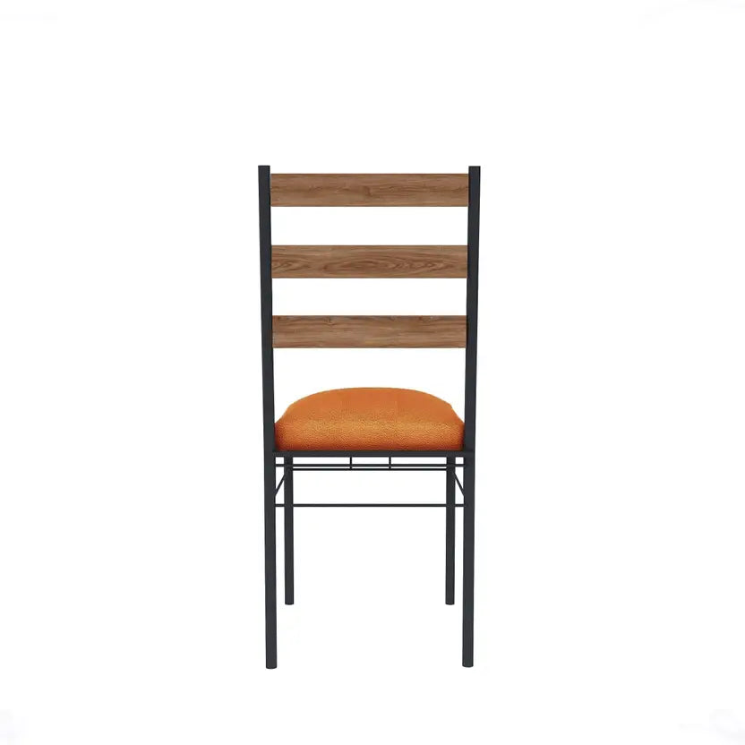 Engendered Wood Top Dining Table with Cushioned Chairs | Metal Dining Table Set for Living Room Dinning Hall Home Hotel