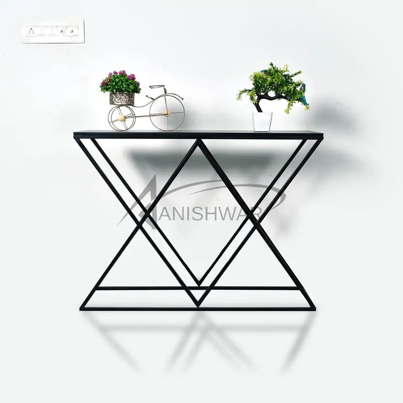Nordic style, Hall Table, Living Room Table Metal Console Table (Finish Color - BLACK, Pre-assembled)