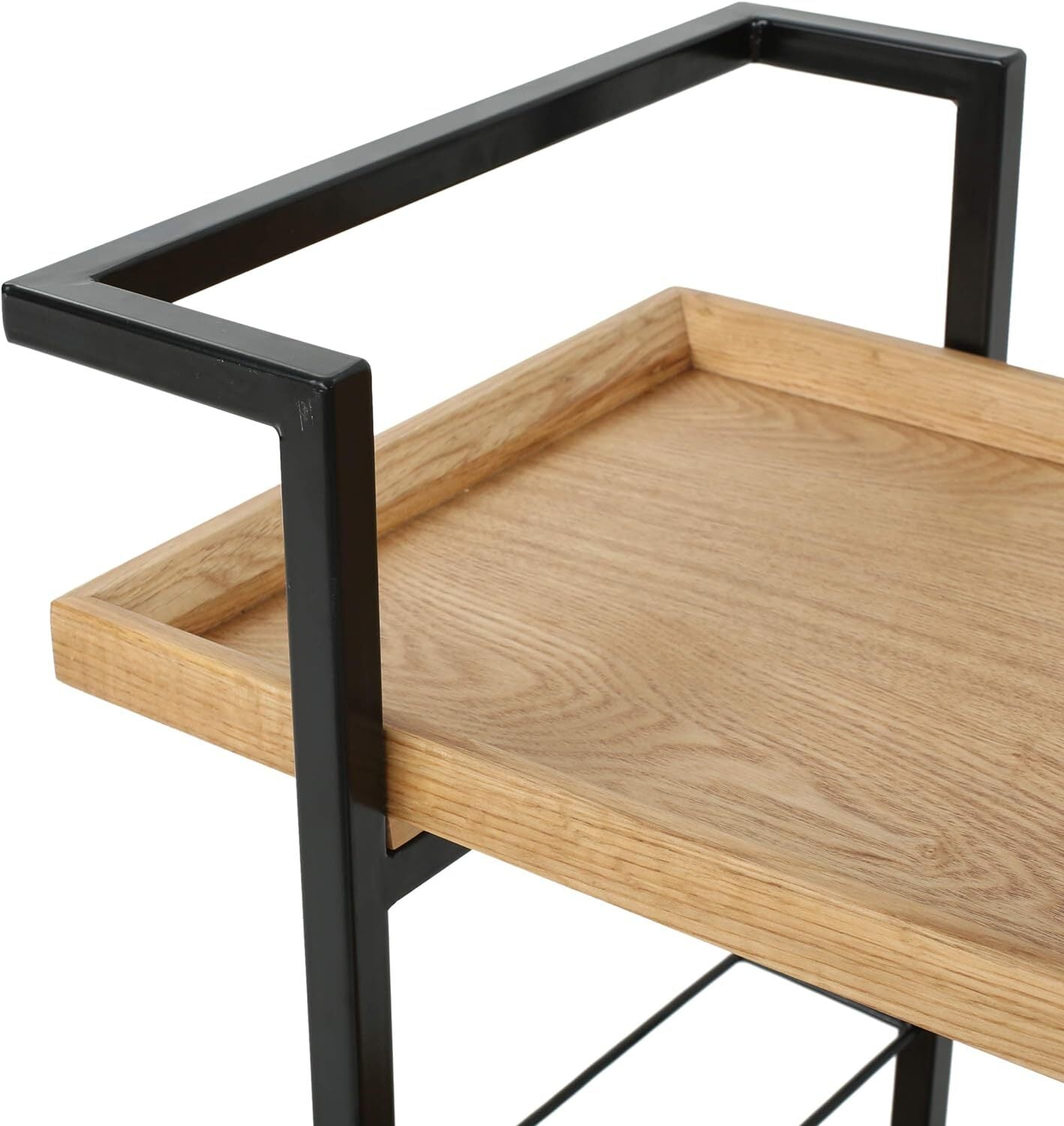 Anishwar Ivan Bar Trolley ( Silver And Brown Finish )