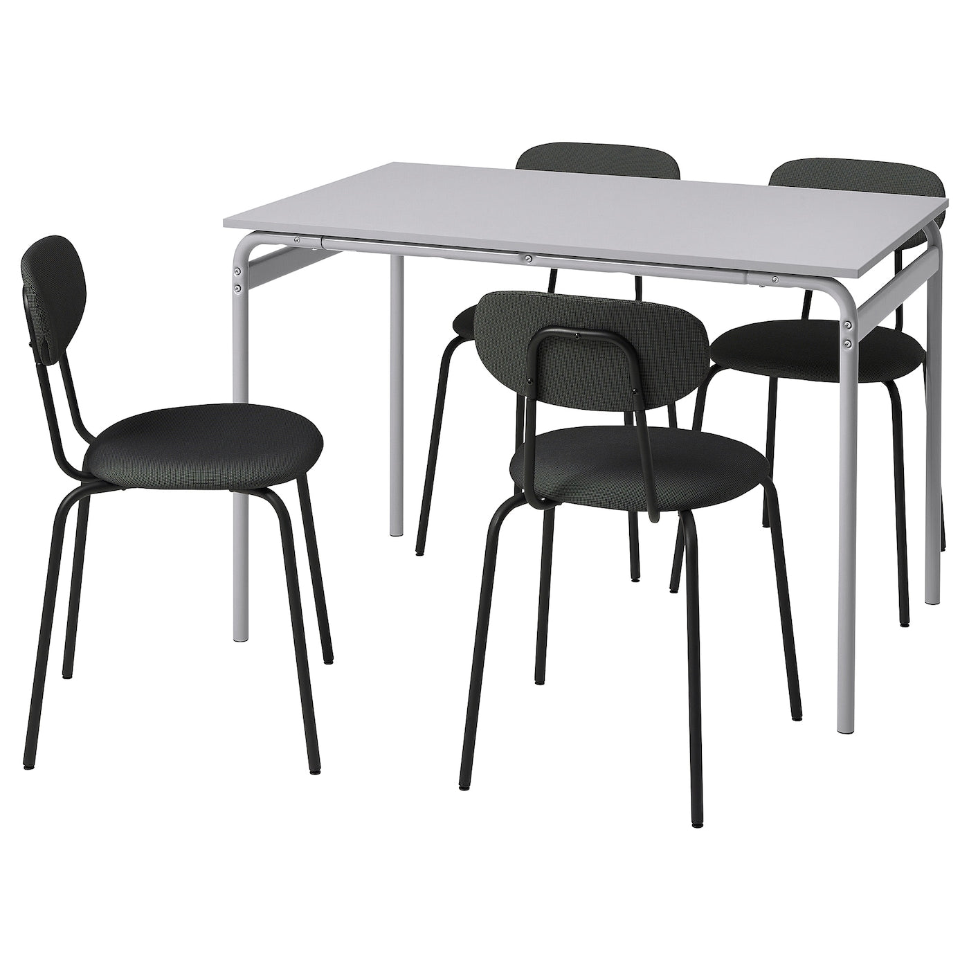 Anishwar Vanilla 4 Seater Dining Set ( White And Black )