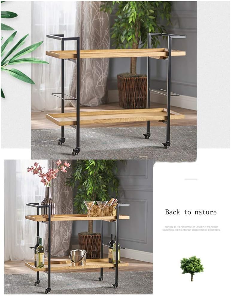 Anishwar Ivan Bar Trolley ( Silver And Brown Finish )