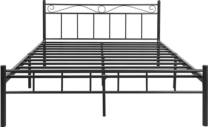 London Wrought Iron Metal King Bed (Finish Color - Black, Delivery Condition - DIY(Do-It-Yourself))