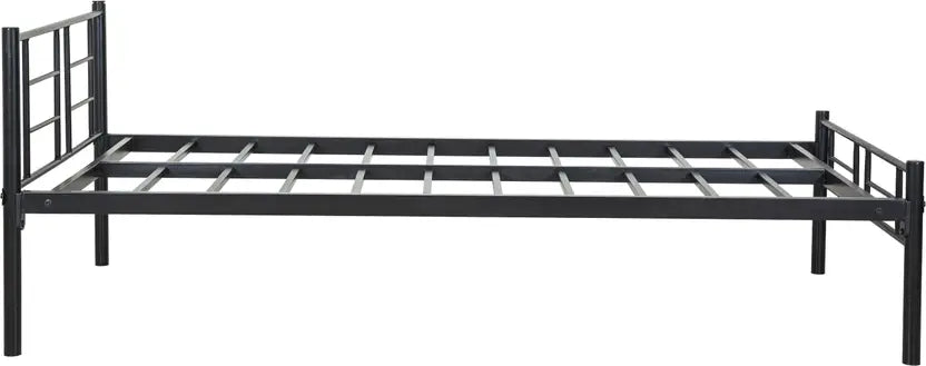 Alsa Wrought Iron Metal Single Bed (Finish Color - Black, Delivery Condition - DIY(Do-It-Yourself))