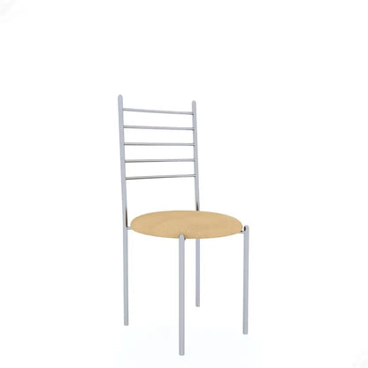 Indoor & Outdoor Dining Room and Living Room Set Metal 6 Seater Dining Set  (Finish Color -Silver Finish And Beige Upholstery, DIY(Do-It-Yourself))