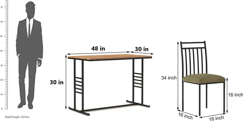 Indoor & Outdoor Dining Room and Living Room Set Metal 4 Seater Dining Set  (Finish Color -Brown, DIY(Do-It-Yourself))