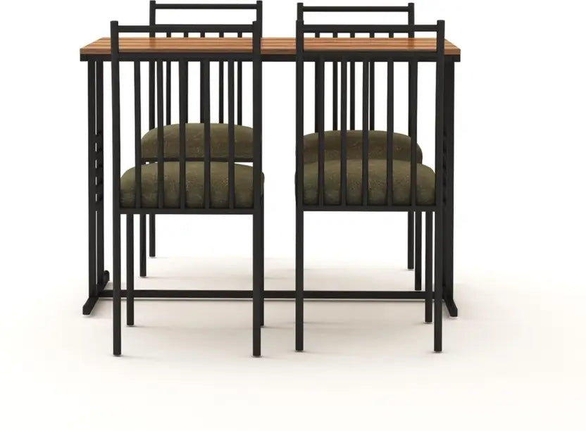Indoor & Outdoor Dining Room and Living Room Set Metal 4 Seater Dining Set  (Finish Color -Brown, DIY(Do-It-Yourself))