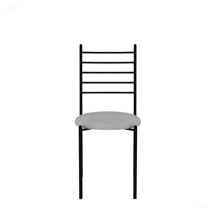 Indoor & Outdoor Dining Room and Living Room Set Metal 6 Seater Dining Set  (Finish Color -Black Finish And Grey Fabric, DIY(Do-It-Yourself))