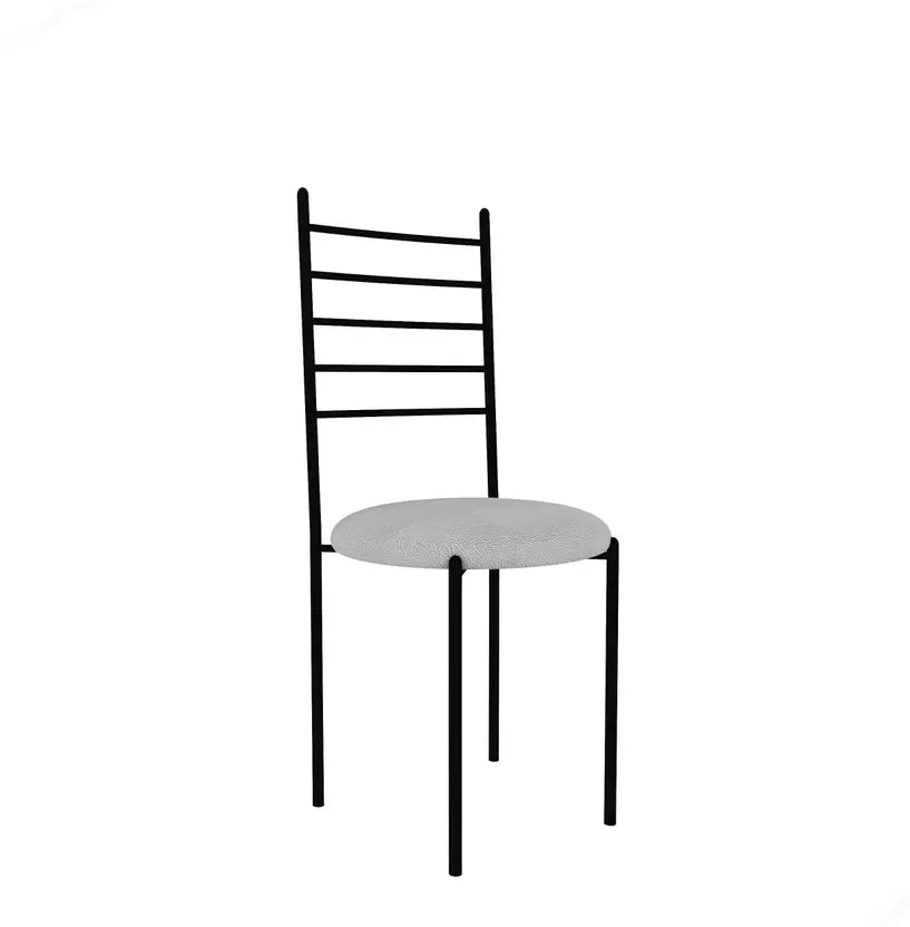 Indoor & Outdoor Dining Room and Living Room Set Metal 6 Seater Dining Set  (Finish Color -Black Finish And Grey Fabric, DIY(Do-It-Yourself))