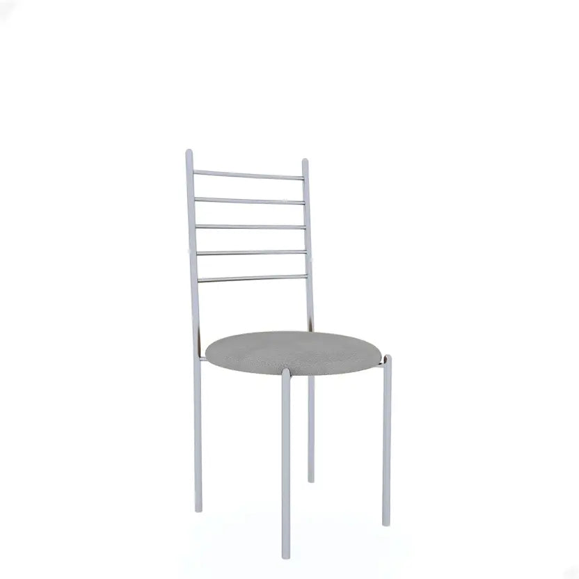 Indoor & Outdoor Dining Room and Living Room Set Metal 4 Seater Dining Set  (Finish Color -Silver Finish And Orange Upholstery, DIY(Do-It-Yourself))