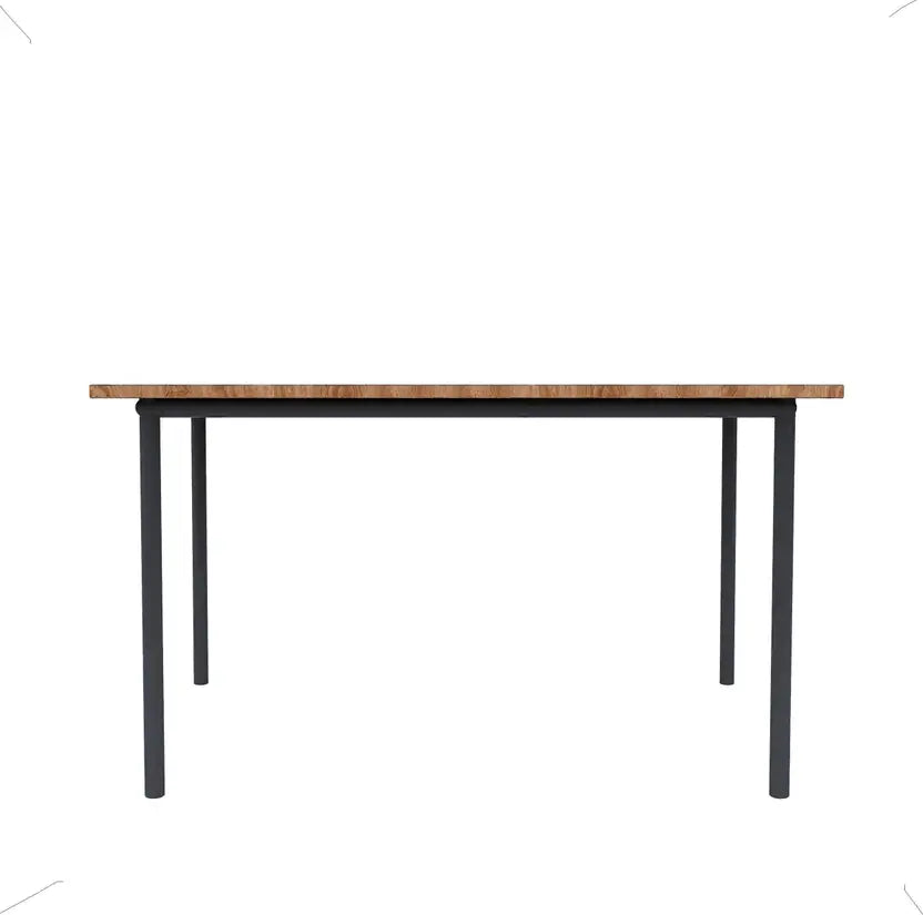 Engendered Wood Top Dining Table with Cushioned Chairs | Metal Dining Table Set for Living Room Dinning Hall Home Hotel