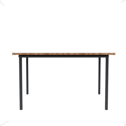 Engendered Wood Top Dining Table with Cushioned Chairs | Metal Dining Table Set for Living Room Dinning Hall Home Hotel