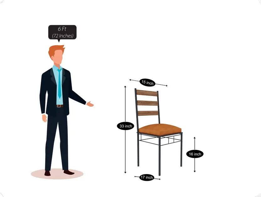 Engendered Wood Top Dining Table with Cushioned Chairs | Metal Dining Table Set for Living Room Dinning Hall Home Hotel