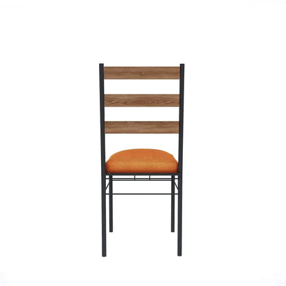 Engendered Wood Top Dining Table with Cushioned Chairs | Metal Dining Table Set for Living Room Dinning Hall Home Hotel