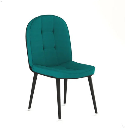 Indoor & Outdoor Dining Room and Living Room Set Metal 6 Seater Dining Set  (Finish Color -Brown, Finish And Teal Fabric, DIY(Do-It-Yourself))