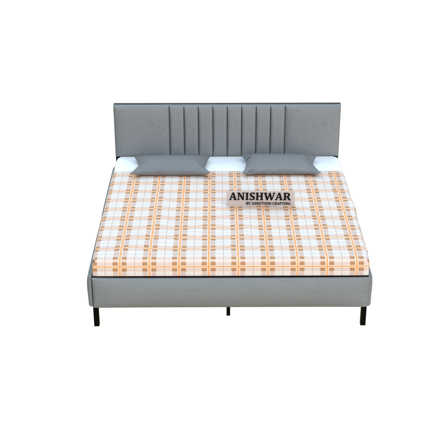 Upholstered & Metal King Bed for Bedroom Hotel Home Furniture