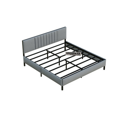 Upholstered & Metal King Bed for Bedroom Hotel Home Furniture