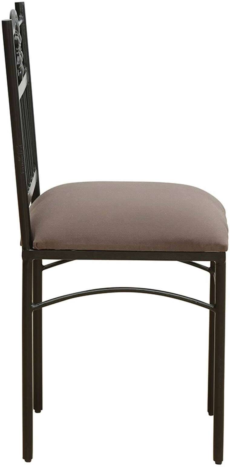 Anishwar Vixen Dining Chair, Black And Brown Finish