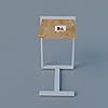 Rubber Wood Top Sofa Side C Table | Heavy Metal Frame Laptop Table for Bed