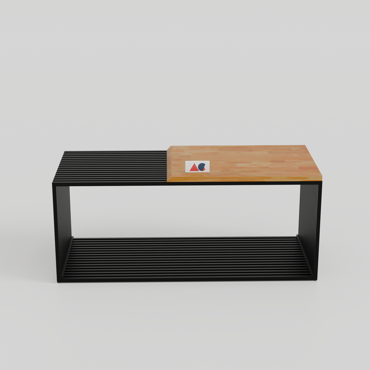 ANISHWAR Modern Coffee Table | Premium Rubberwood Top with Metal Frame | 40×16×17 Inch