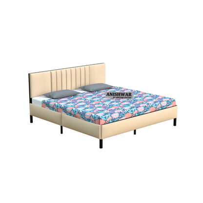 Upholstered & Metal King Bed for Bedroom Hotel Home Furniture