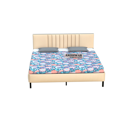 Upholstered & Metal King Bed for Bedroom Hotel Home Furniture