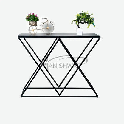 Nordic style, Hall Table, Living Room Table Metal Console Table  (Finish Color - BLACK, Pre-assembled)