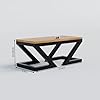 Modern Coffee Table | Solid Rubberwood Wooden Top & Heavy-Duty Metal Frame