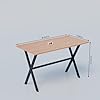 4 Seater Dining Table Set with Benches | Metal Frame & MDF Top Dining Set for Home & Restaurant