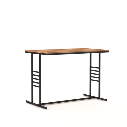 Engendered Wood Top Dining Table with Cushioned Chairs | Metal Dining Table Set for Living Room Dinning Hall Home Hotel