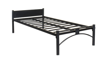 Metal Single Bed for Home | Metal Single Bed with Headboard | Bed for Bedroom | Iron Black | DIY (Do It Yourself)