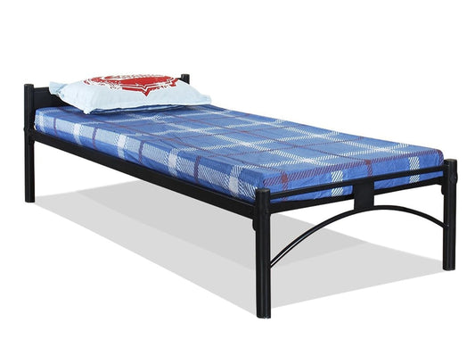 Metal Single Bed for Home | Metal Single Bed with Headboard | Bed for Bedroom | Iron Black | DIY (Do It Yourself)