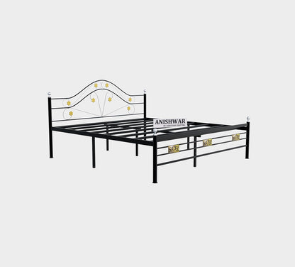 Aurora Metal Framing Queen Size Bed for Bedroom | Heavy Duty Bed for Kids Room Hotel Home | Black Finish | DIY (Do It Yourself)