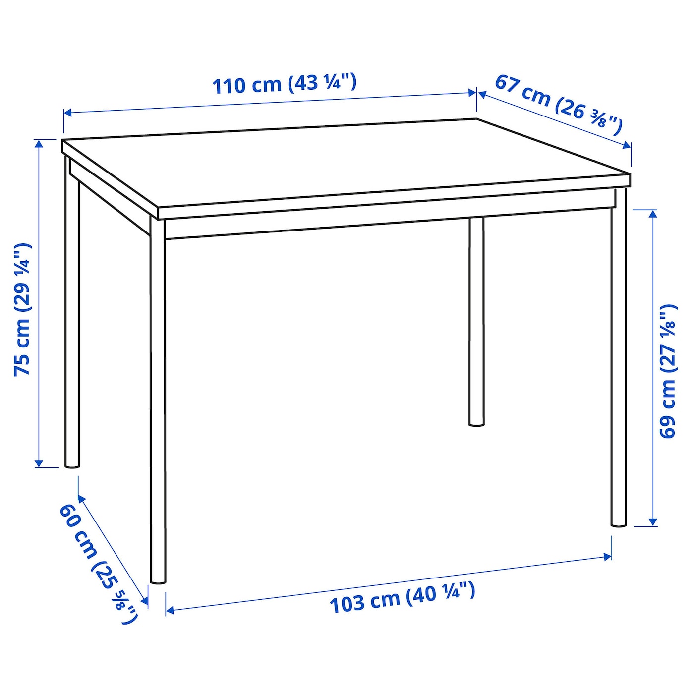 Anishwar Enrico 4 Seater Dining Set Black Finish
