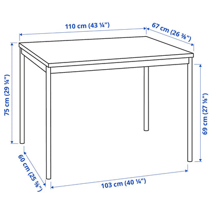Anishwar Enrico 4 Seater Dining Set Black Finish