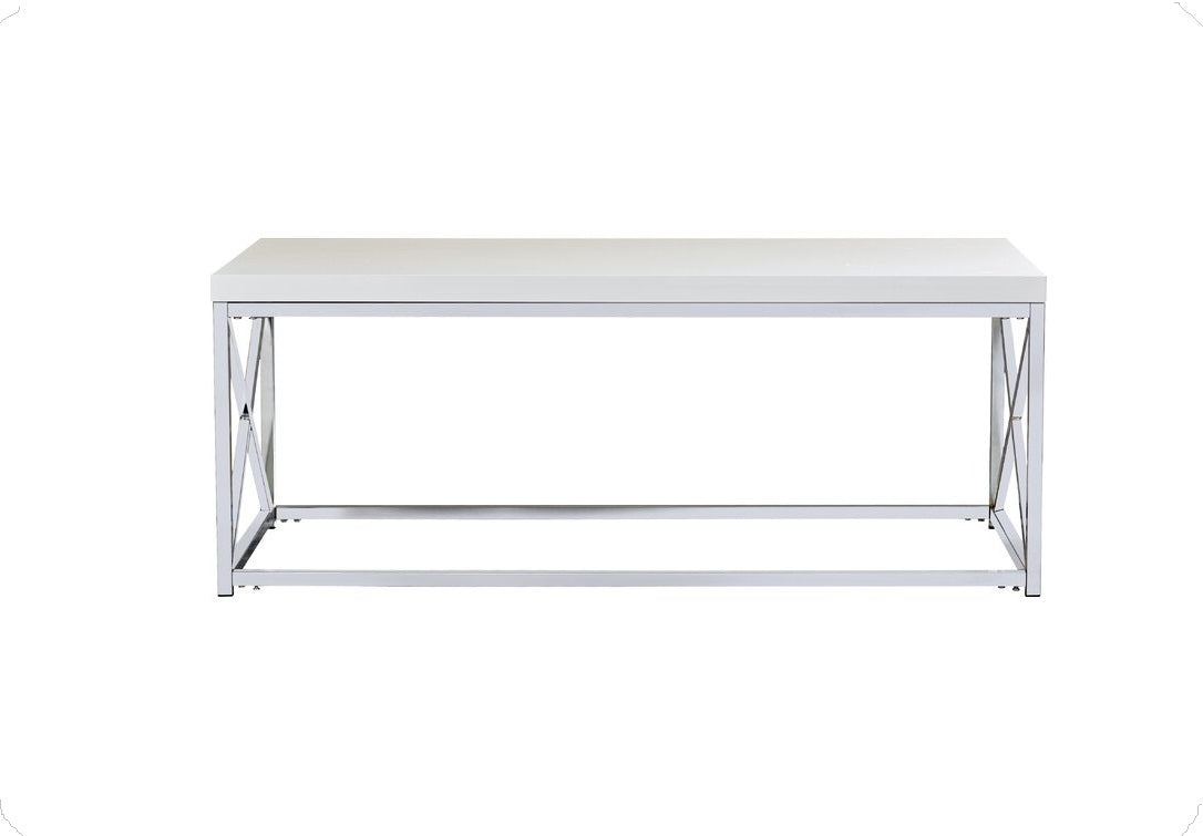Anishwar Orca Coffee Table ( Silver And White Finish )