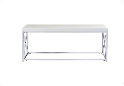 Anishwar Orca Coffee Table ( Silver And White Finish )