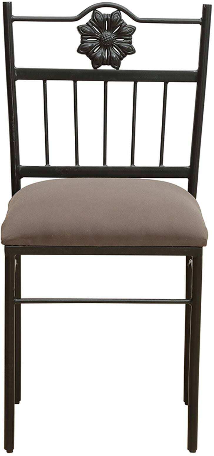 Anishwar Vixen Dining Chair, Black And Brown Finish