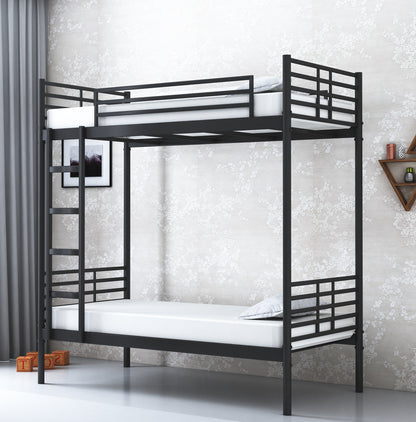 Aniswar Kyio 2 Persons Bunk loft Bed ( Black Finish)