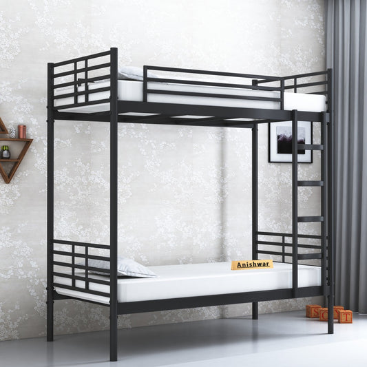 Aniswar Kyio 2 Persons Bunk loft Bed ( Black Finish)