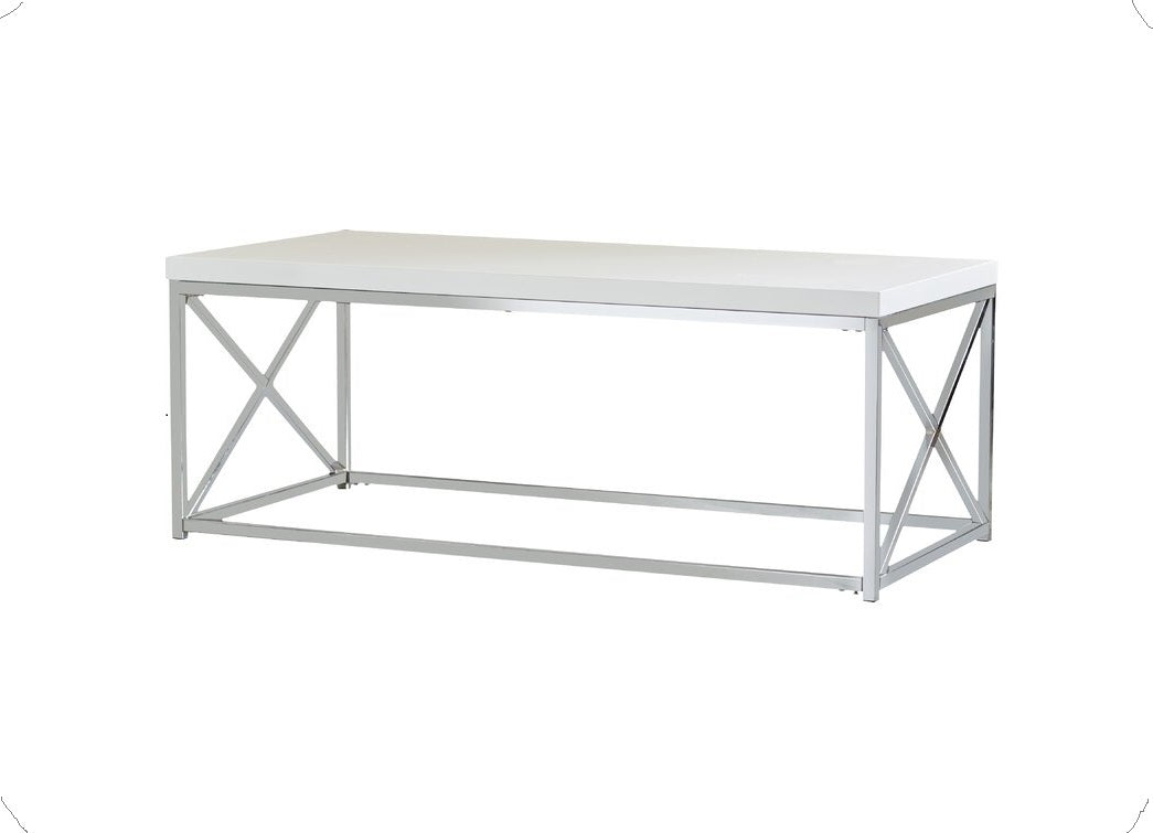 Anishwar Orca Coffee Table ( Silver And White Finish )