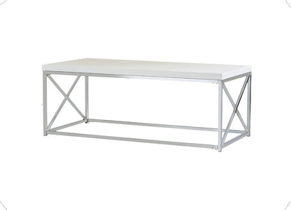 Anishwar Orca Coffee Table ( Silver And White Finish )