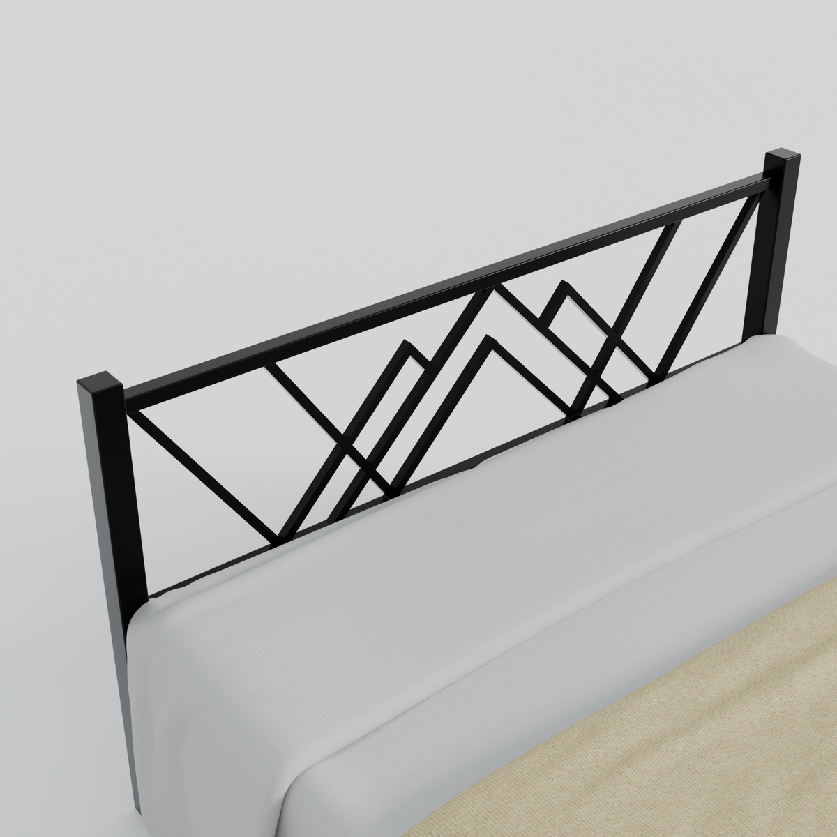 ANISHWAR King Size Metal Bed | Premium Iron Bed with Elegant Curved Design