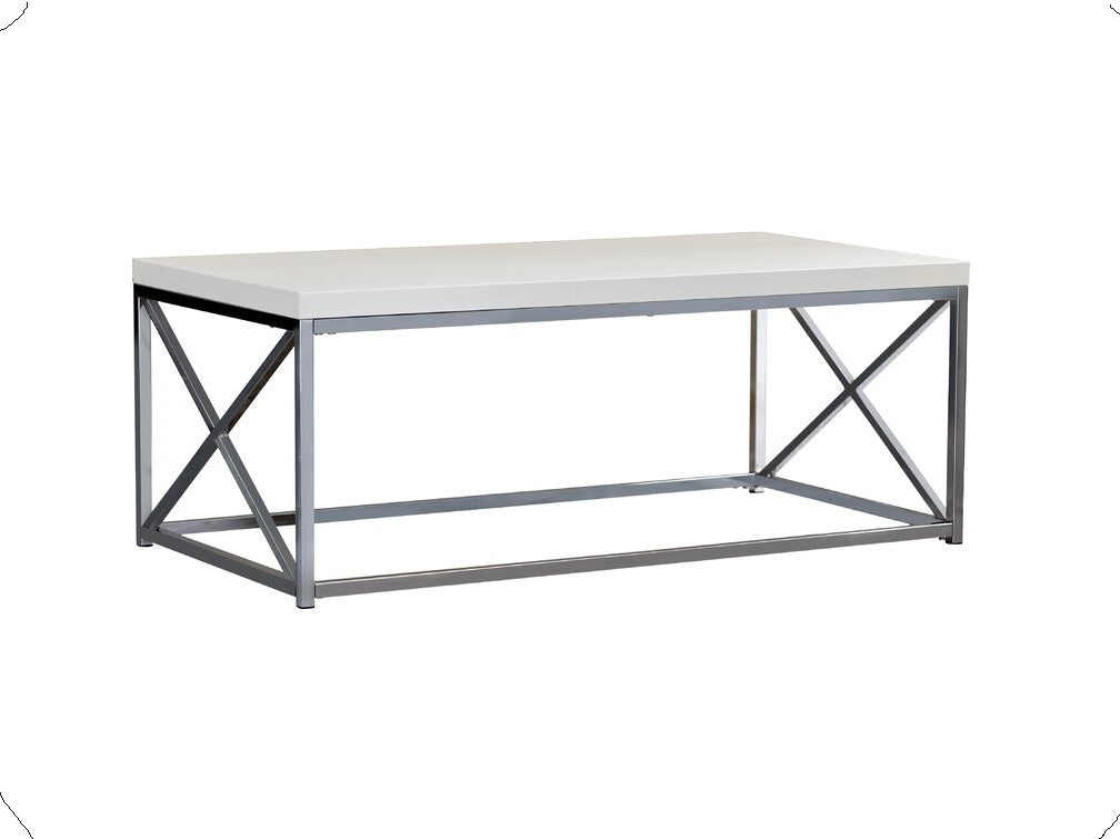 Anishwar Orca Coffee Table ( Silver And White Finish )