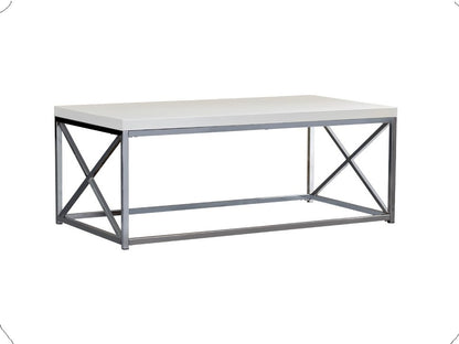 Anishwar Orca Coffee Table ( Silver And White Finish )