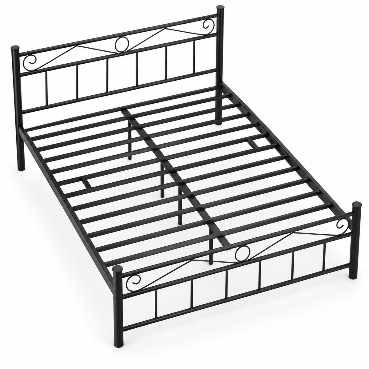 ANISHWAR King Size Metal Bed for Bedroom | 72 × 78 Inch King Bed Frame | Strong Metal Construction with Stylish Decorative Headboard & Footboard | Modern Double Bed for Home