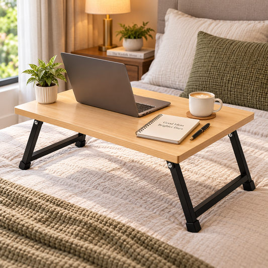 ANISHWAR Portable Laptop Table for Bed & Sofa | Compact Folding Study & Work Table