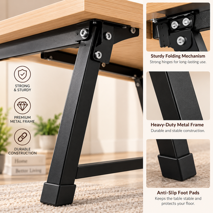 ANISHWAR Portable Laptop Table for Bed & Sofa | Compact Folding Study & Work Table