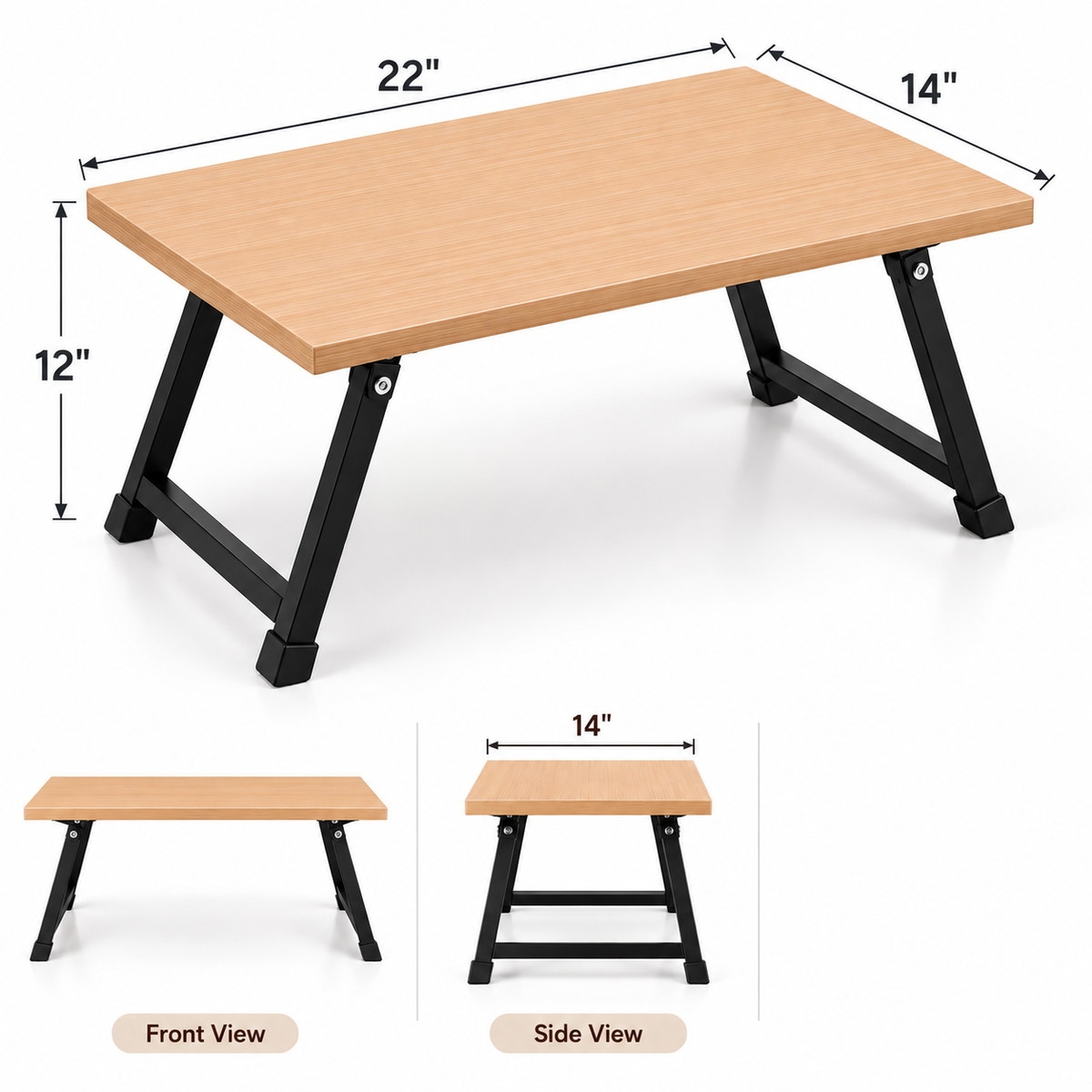 ANISHWAR Portable Laptop Table for Bed & Sofa | Compact Folding Study & Work Table