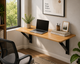 ANISHWAR Space Saver Wall Mounted Folding Table | 76x38 cm Foldable Desk for Home Office, Laptop & Kitchen