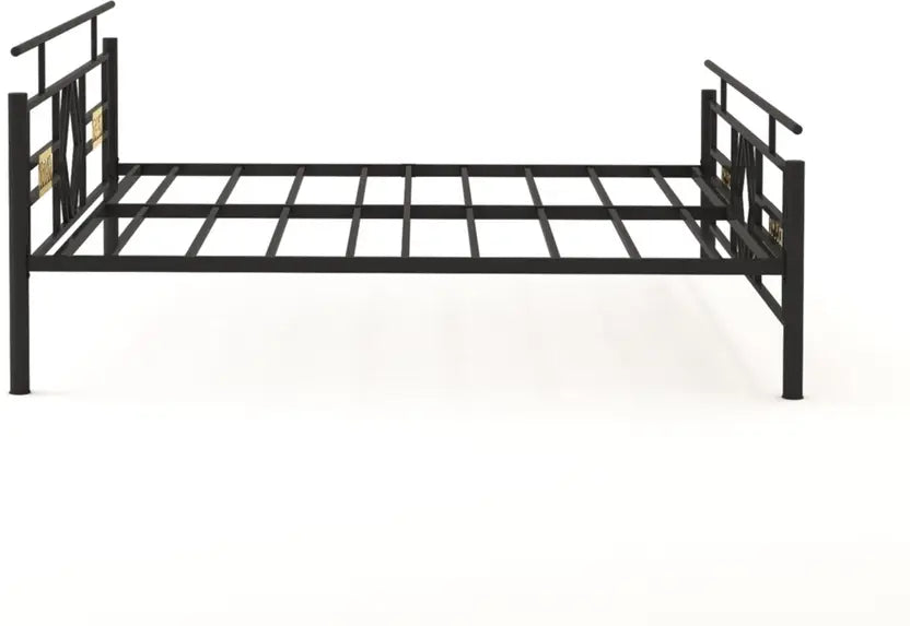 HouseSton Wrought Iron Metal Queen Bed  (Finish Color - Black, Delivery Condition - DIY(Do-It-Yourself))
